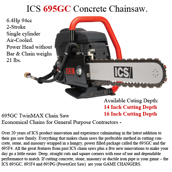 ICS 695GC Concrete Chainsaw diagram
