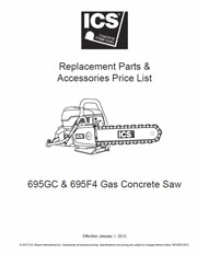 ICS 695GC Replacement Parts Price List