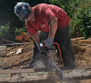 695GC Cutting a curb.