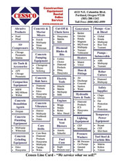 Cessco Line Card