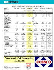 DCA-15SPX Single Phase Generator Specification Sheet