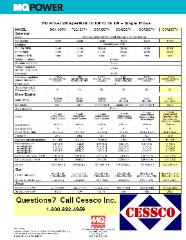 DCA-56SPXU2 Unit Specifications Data Sheet