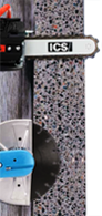 ICS 603GC Concrete Chainsaws cut deeper than circular blade saws.