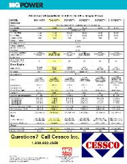 TLG-12SPX Unit Specifications