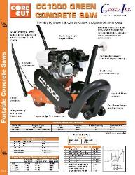 For a Printable PDF copy of the Diamond Products CC1000 Green Concrete Saws - Please Click Here