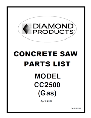 Diamond Products CC2500 Gas Parts Catalog