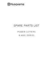 K1270 16 Inch Power Cutter Parts List