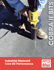 Dry core bits for use with CDM1H Core Drill Motors