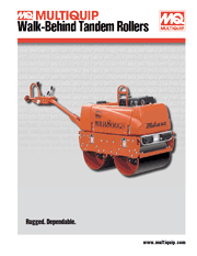 Multiquip walk behind roller brochure
