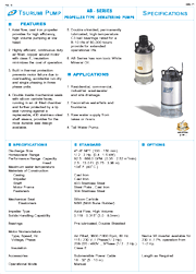 Tsurumi Pump Series AB Specifications