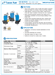 Tsurumi NK Series Pump Specifications