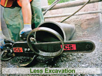 ICS 890F4 Concrete Chainsaw Cutting Depth Comparison