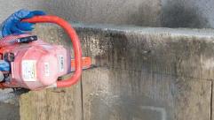 score the concrete with the tip of your ICS saw