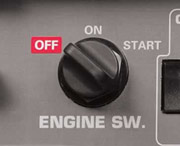Honda EB10000 generator has an easy to use electric starter