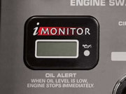 Honda EB10000 generator has the new i-Monitor LCD readout.